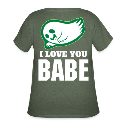 Women’s Curvy T-Shirt - heather military green