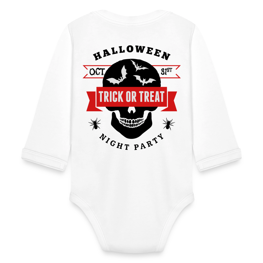 Organic Long Sleeve Baby Bodysuit - white