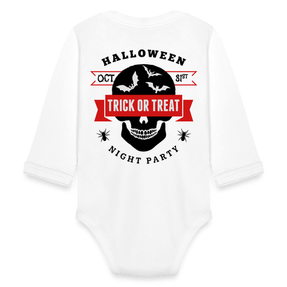 Organic Long Sleeve Baby Bodysuit - white