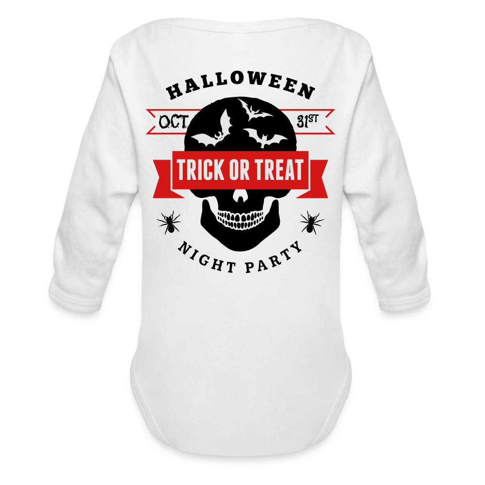 Organic Long Sleeve Baby Bodysuit - white