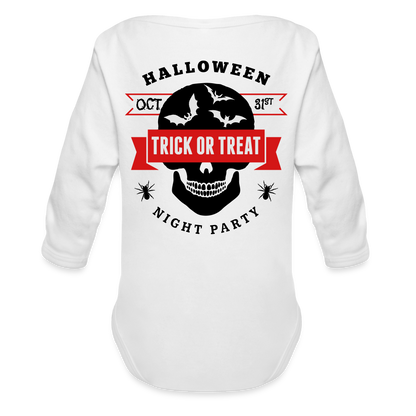 Organic Long Sleeve Baby Bodysuit - white