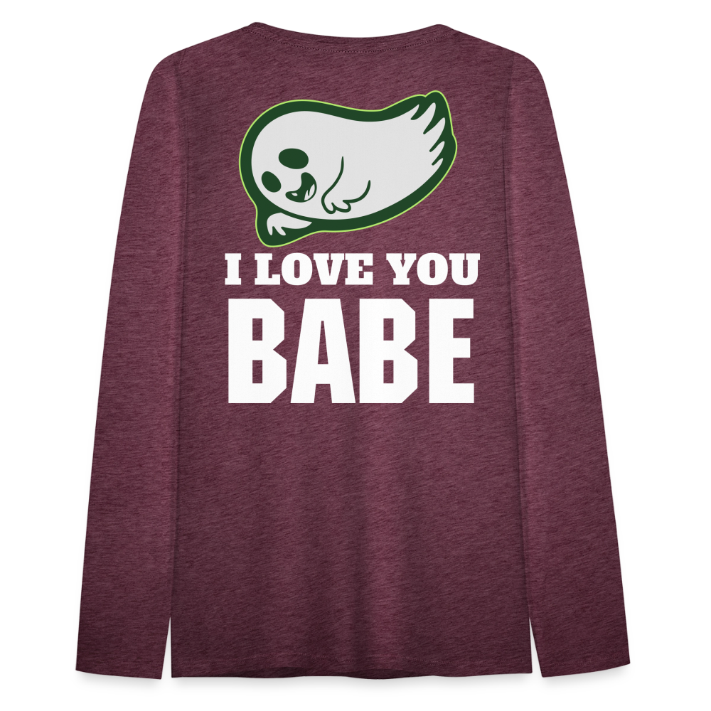 Women's Premium Long Sleeve T-Shirt - heather burgundy