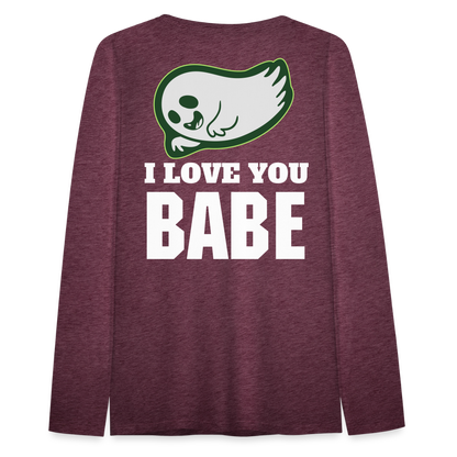 Women's Premium Long Sleeve T-Shirt - heather burgundy