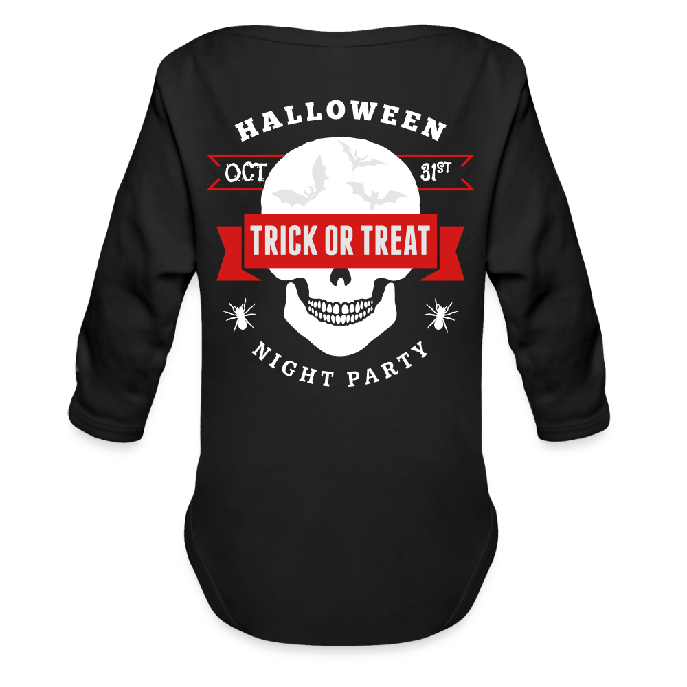 Organic Long Sleeve Baby Bodysuit - black