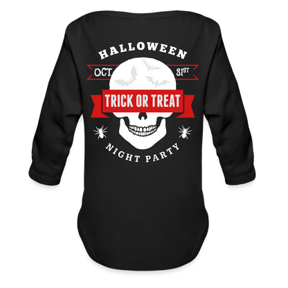 Organic Long Sleeve Baby Bodysuit - black