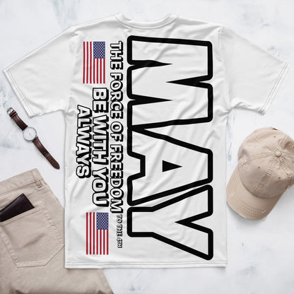 T-shirt blanc pour hommes du 4 juillet