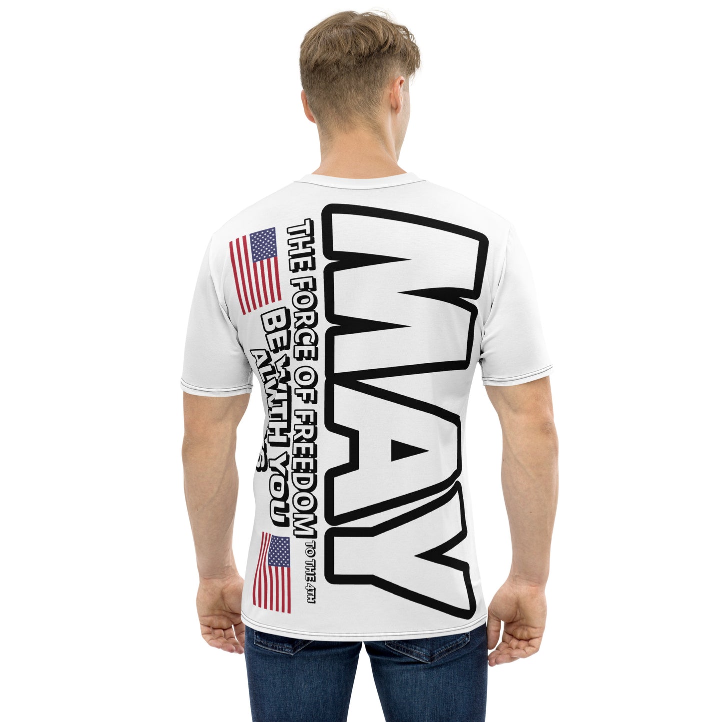 T-shirt blanc pour hommes du 4 juillet