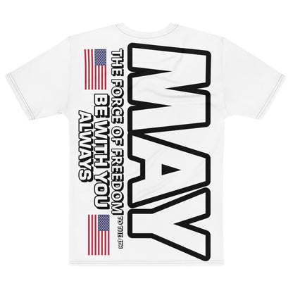 T-shirt blanc pour hommes du 4 juillet