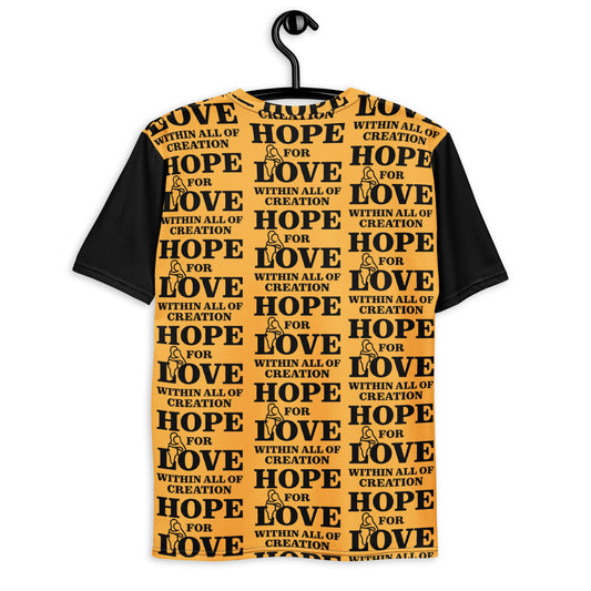 T-shirt pour hommes, espoir d'amour dans toute la création