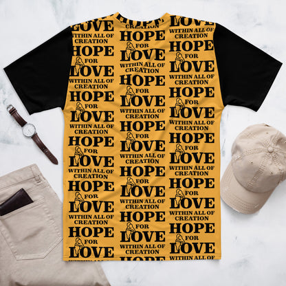 T-shirt pour hommes, espoir d'amour dans toute la création
