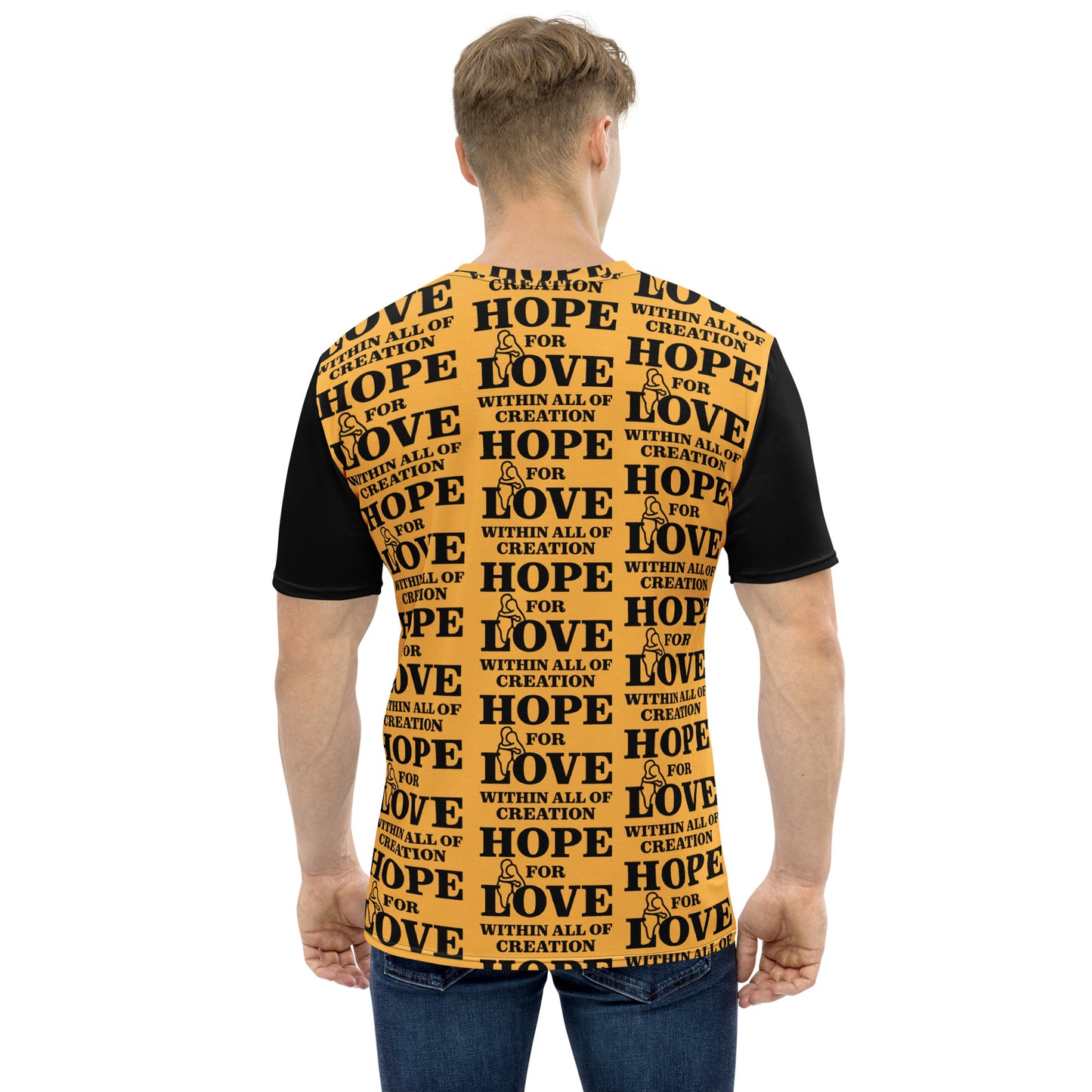 T-shirt pour hommes, espoir d'amour dans toute la création