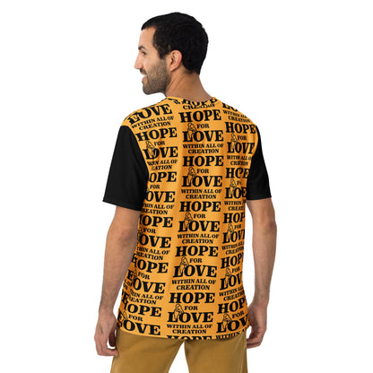 T-shirt pour hommes, espoir d'amour dans toute la création
