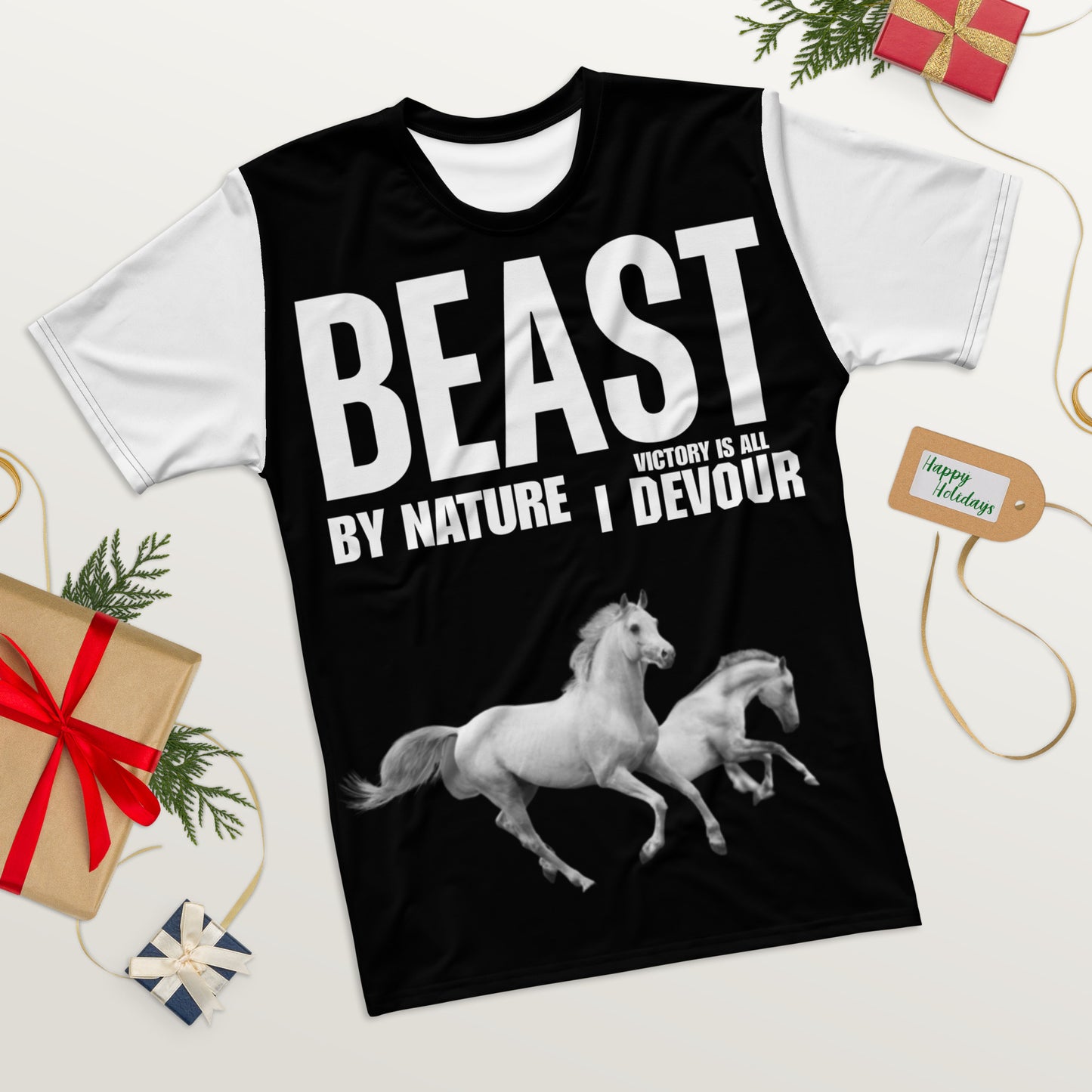 Bestia por naturaleza La victoria es todo lo que devoro Camiseta de hombre