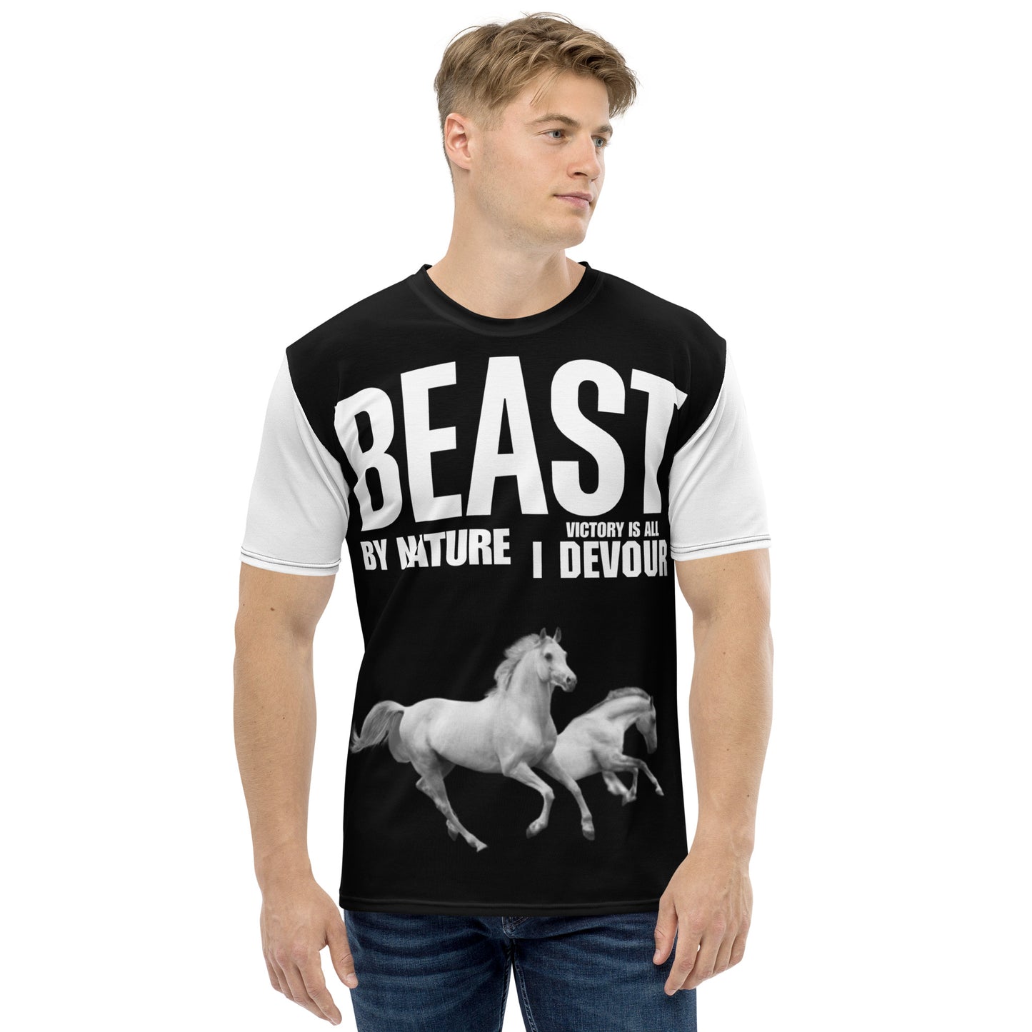 Bestia por naturaleza La victoria es todo lo que devoro Camiseta de hombre