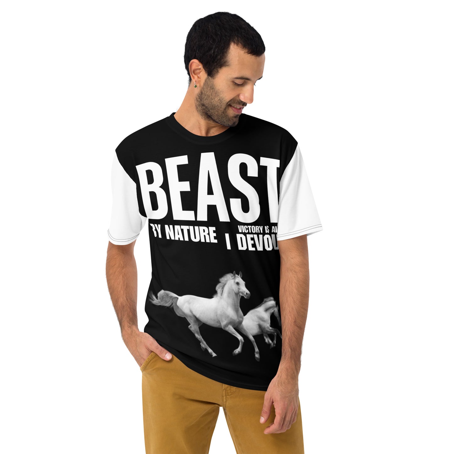 Bestia por naturaleza La victoria es todo lo que devoro Camiseta de hombre