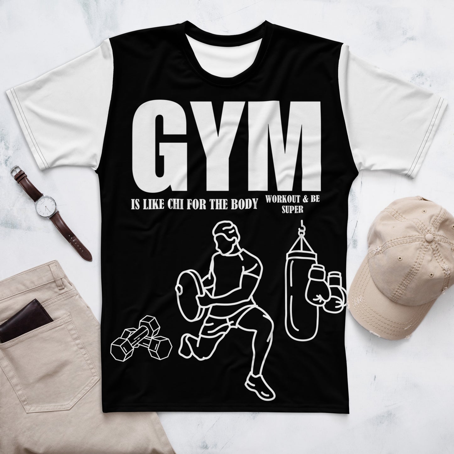 T-shirt pour hommes Gym Is Like Chi For The Body