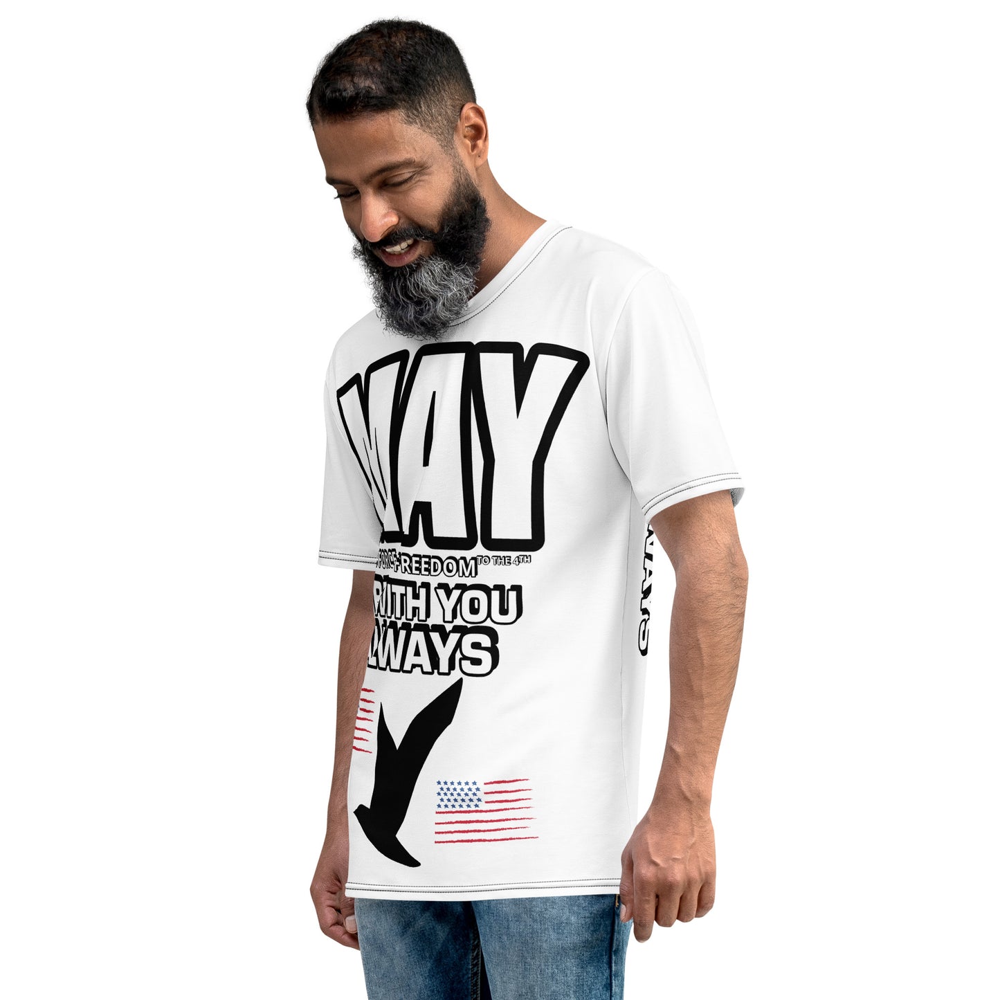 T-shirt blanc pour hommes du 4 juillet