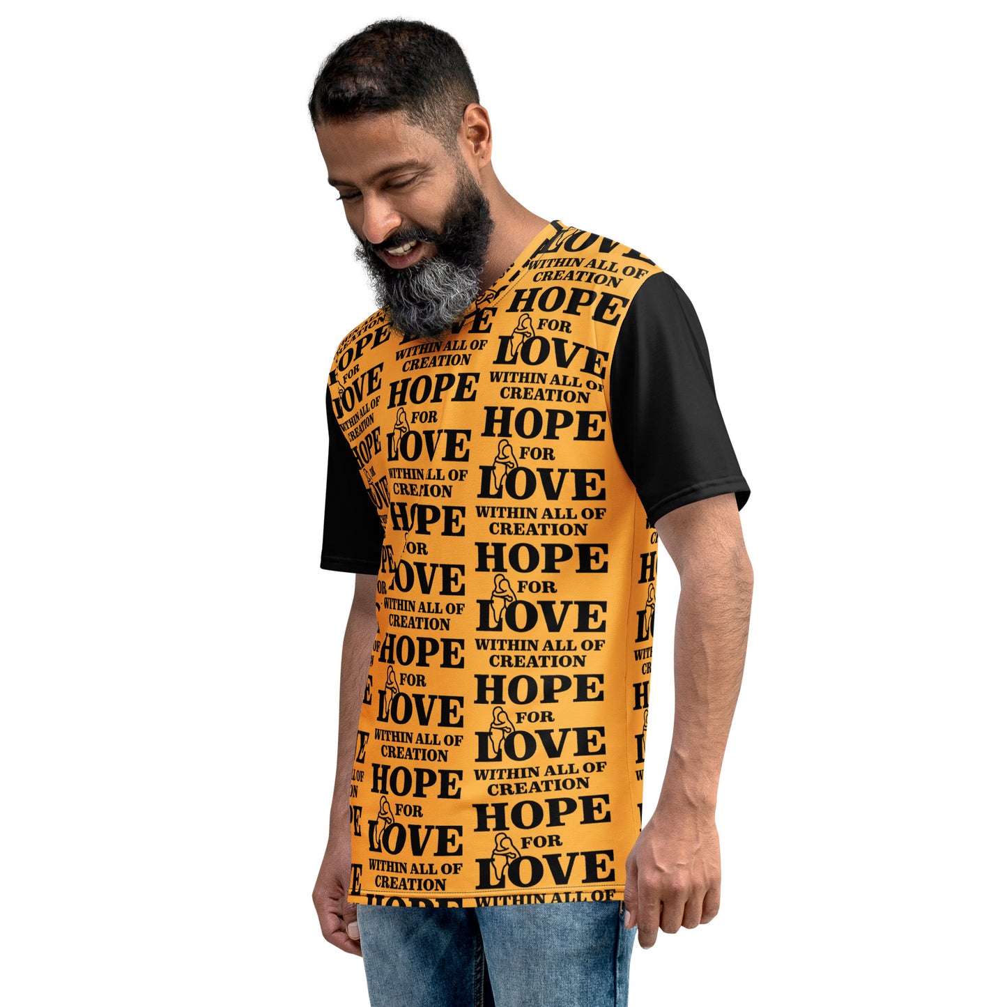 T-shirt pour hommes, espoir d'amour dans toute la création