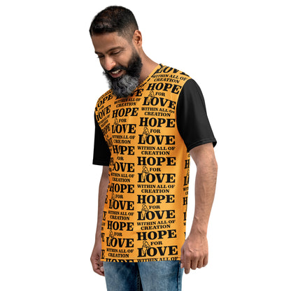 T-shirt pour hommes, espoir d'amour dans toute la création