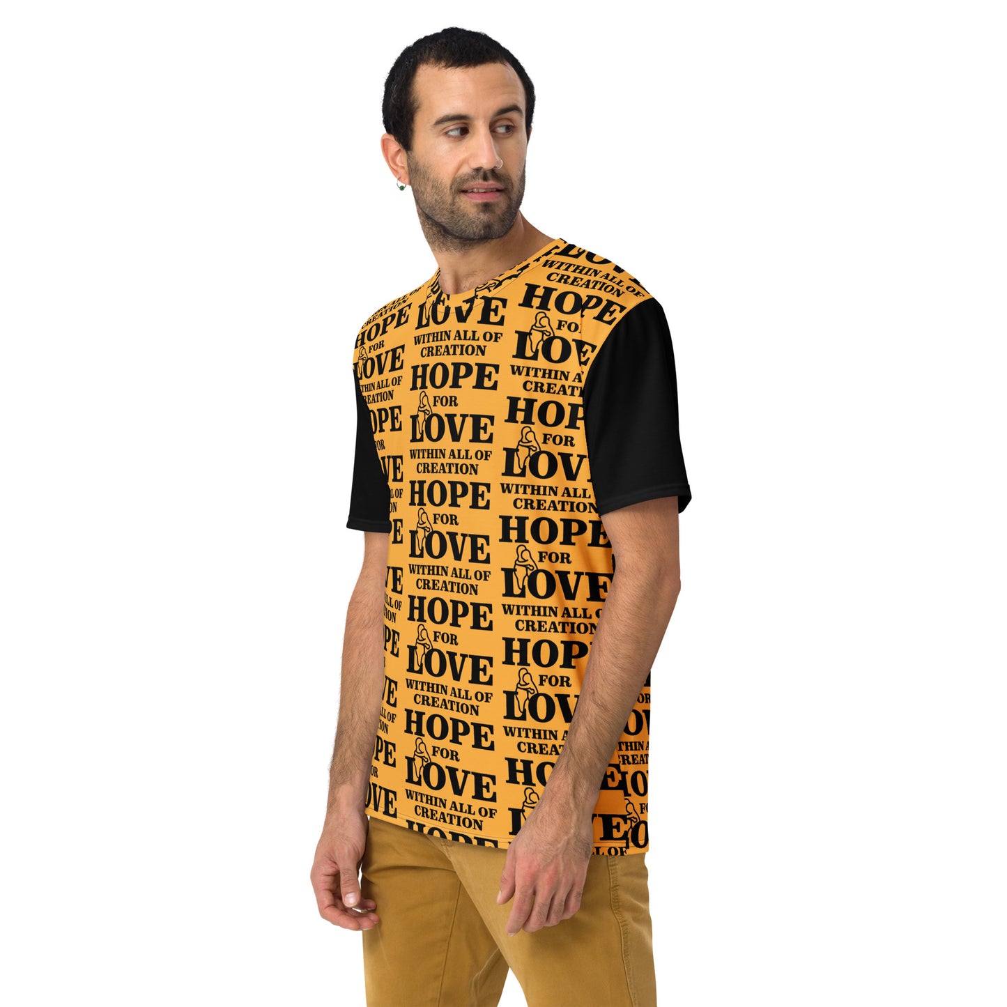 T-shirt pour hommes, espoir d'amour dans toute la création