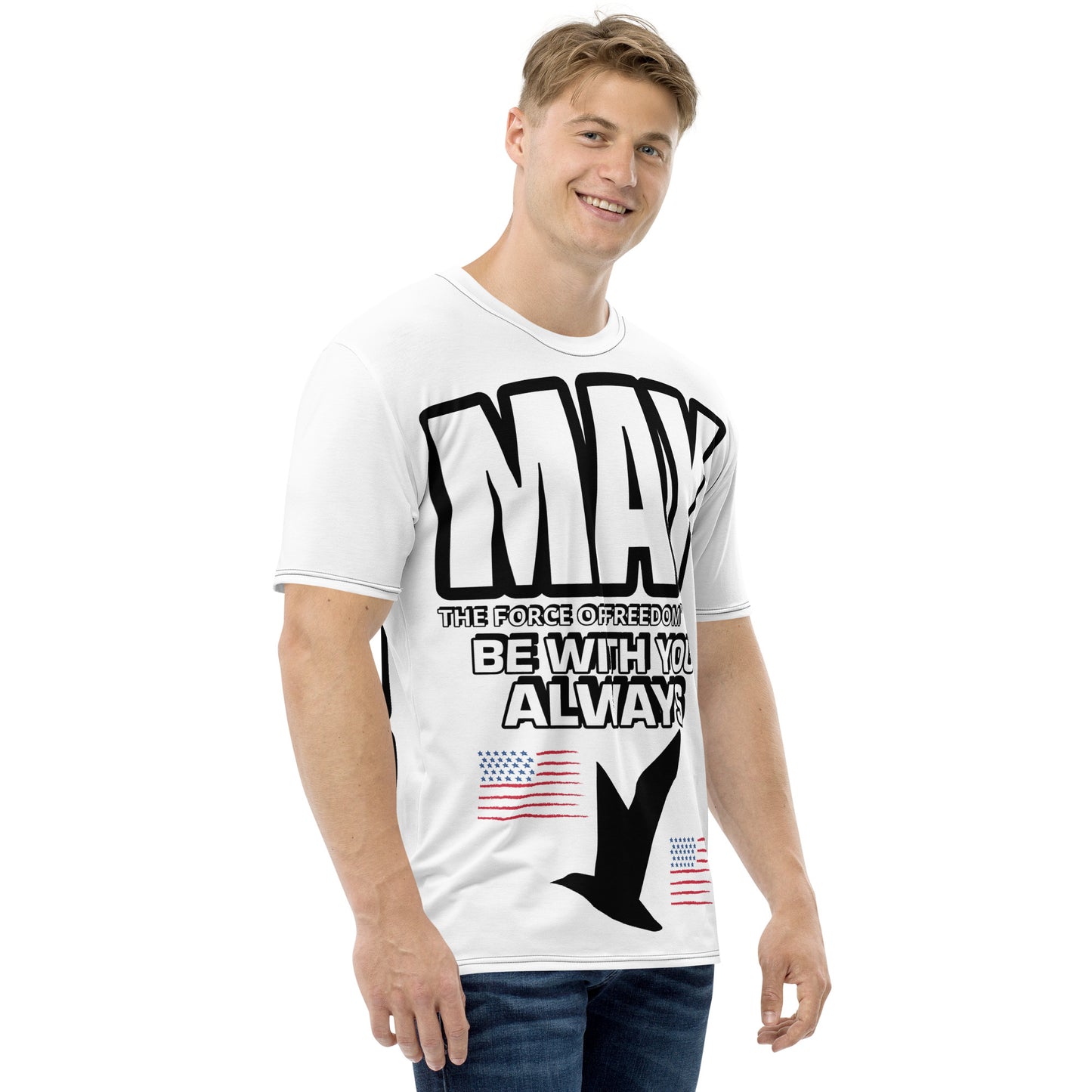 T-shirt blanc pour hommes du 4 juillet