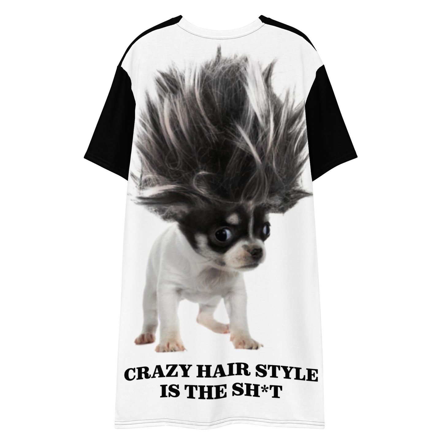Crazy Hair Is My Thing Dog T-shirt dress