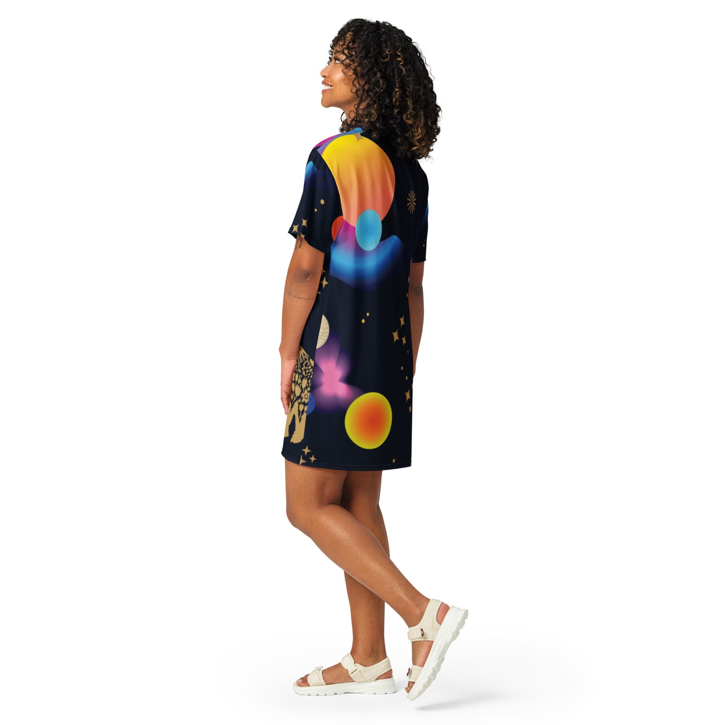Wonderful All Over-print T-shirt dress