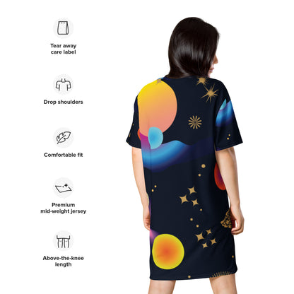 Wonderful All Over-print T-shirt dress