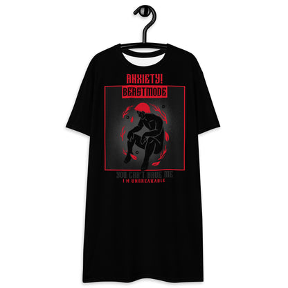 Anxiety You Can't Have Me I'm Unbreakable T-shirt dress