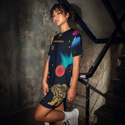 Wonderful All Over-print T-shirt dress