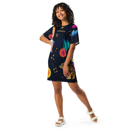 Wonderful All Over-print T-shirt dress
