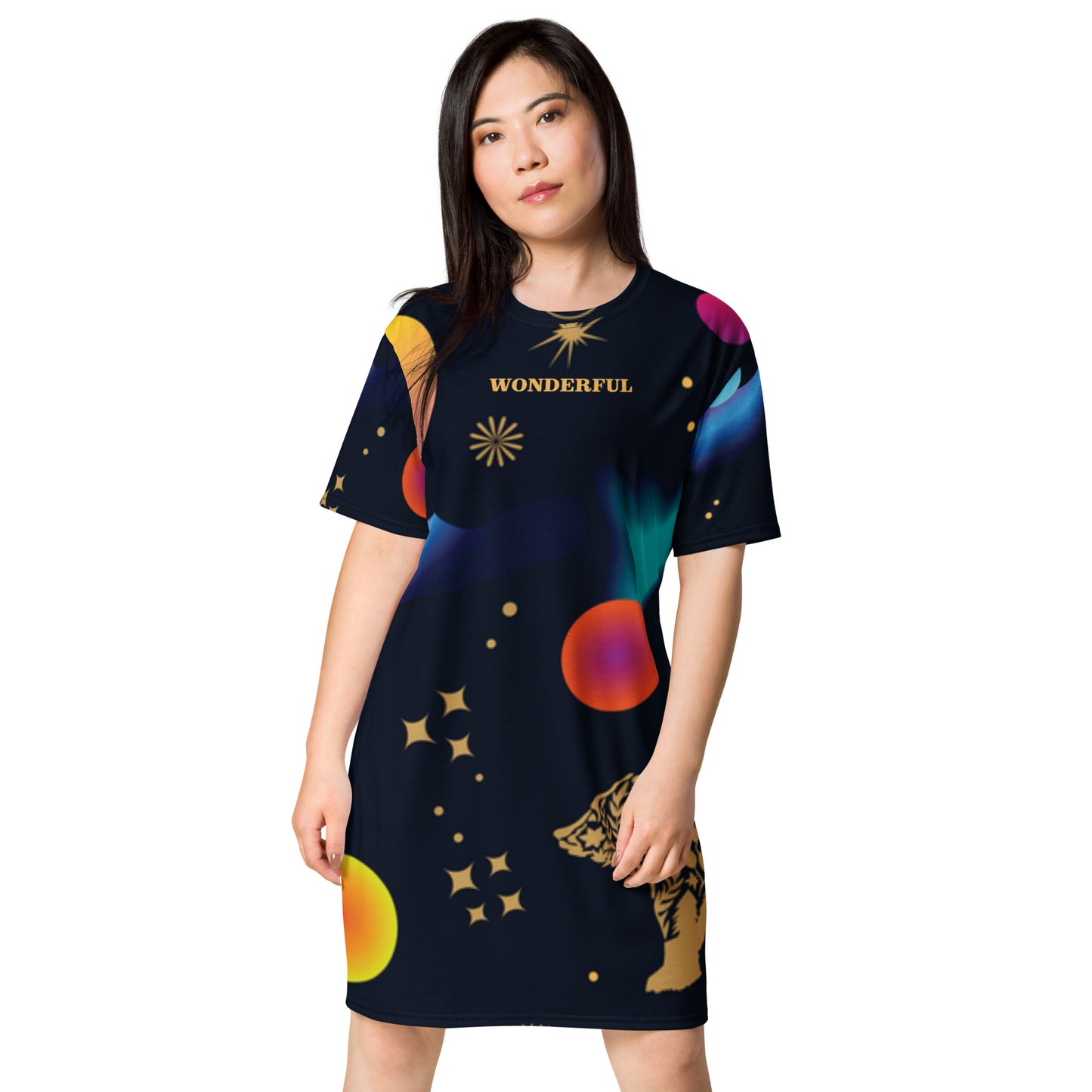 Wonderful All Over-print T-shirt dress