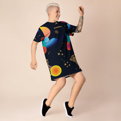 Wonderful All Over-print T-shirt dress