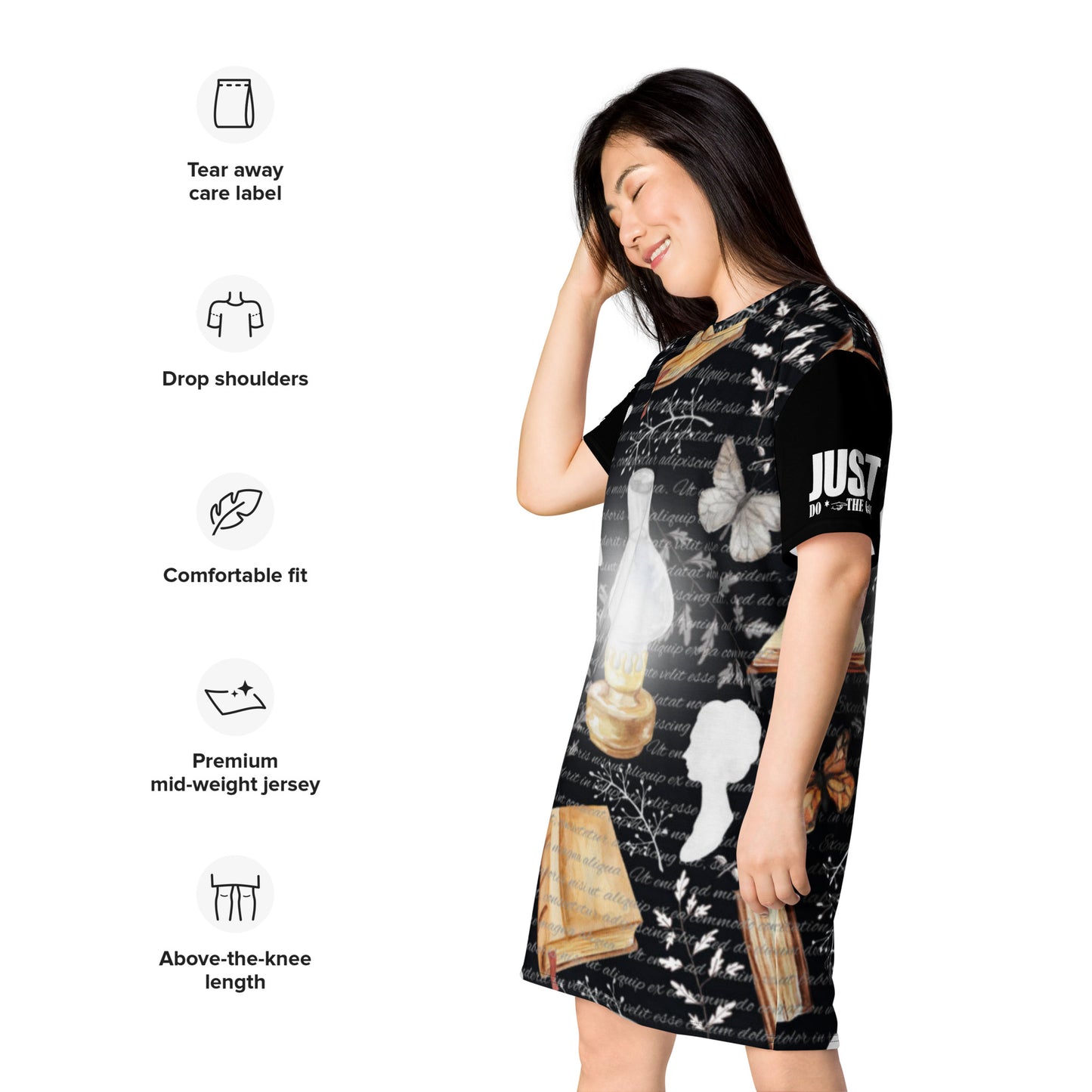 Unique Just Do The Goal All Over-print T-shirt dress