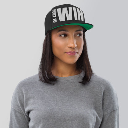3D Puff Embroidered Built To Win Snapback Hat
