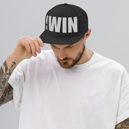 3D Puff Embroidered Built To Win Snapback Hat
