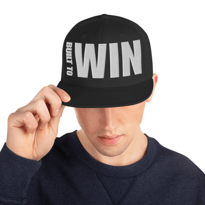 3D Puff Embroidered Built To Win Snapback Hat