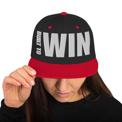 3D Puff Embroidered Built To Win Snapback Hat