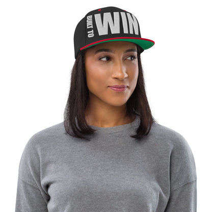 3D Puff Embroidered Built To Win Snapback Hat