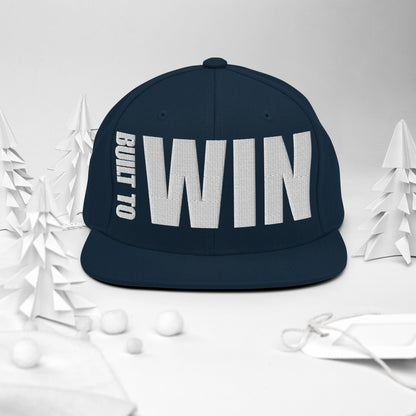 3D Puff Embroidered Built To Win Snapback Hat