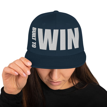 3D Puff Embroidered Built To Win Snapback Hat