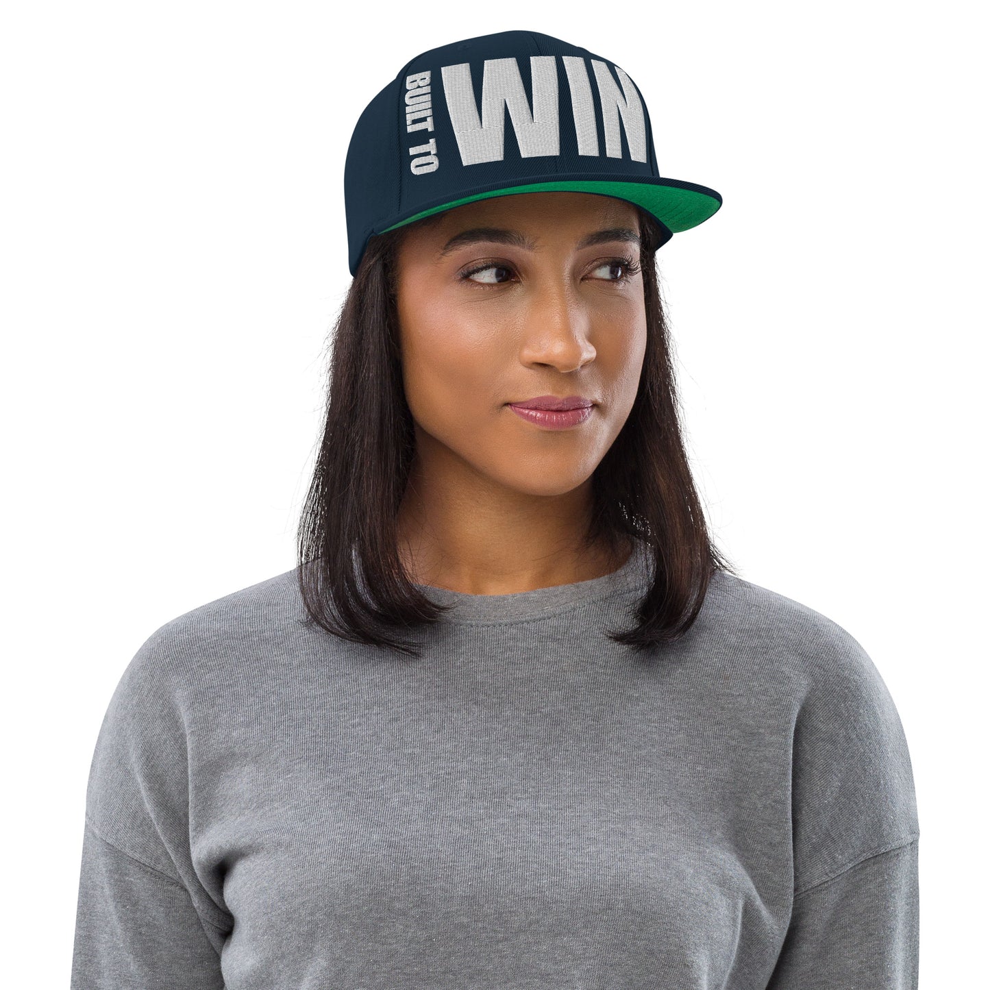 3D Puff Embroidered Built To Win Snapback Hat
