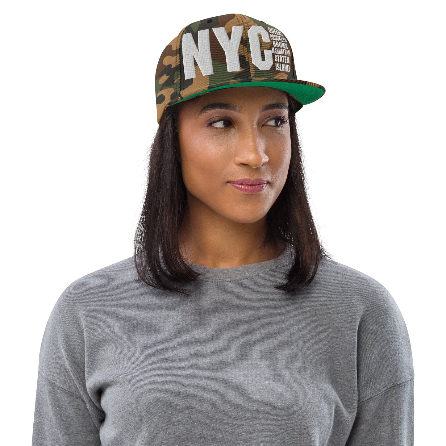 3D Puff Embroidered NYC 5 Boroughs Snapback Hat