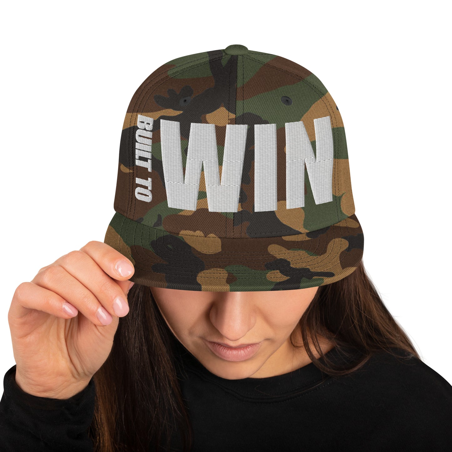 3D Puff Embroidered Built To Win Snapback Hat