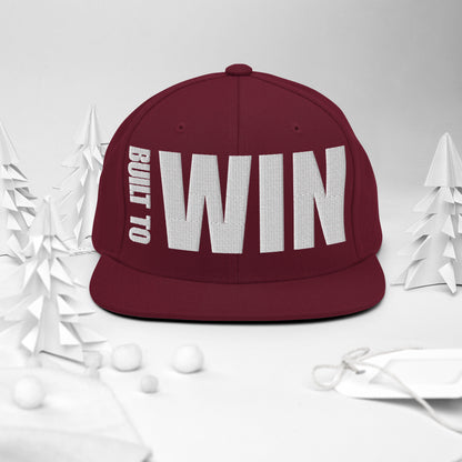 3D Puff Embroidered Built To Win Snapback Hat