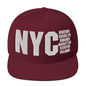 3D Puff Embroidered NYC 5 Boroughs Snapback Hat
