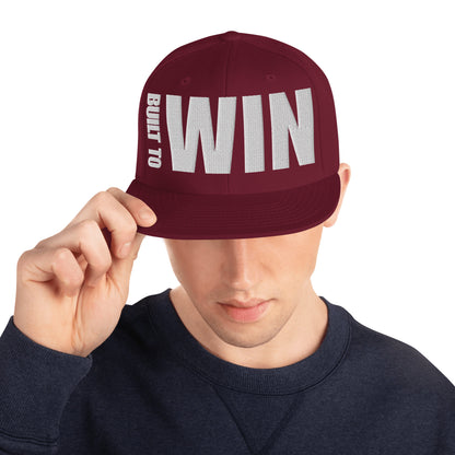 3D Puff Embroidered Built To Win Snapback Hat