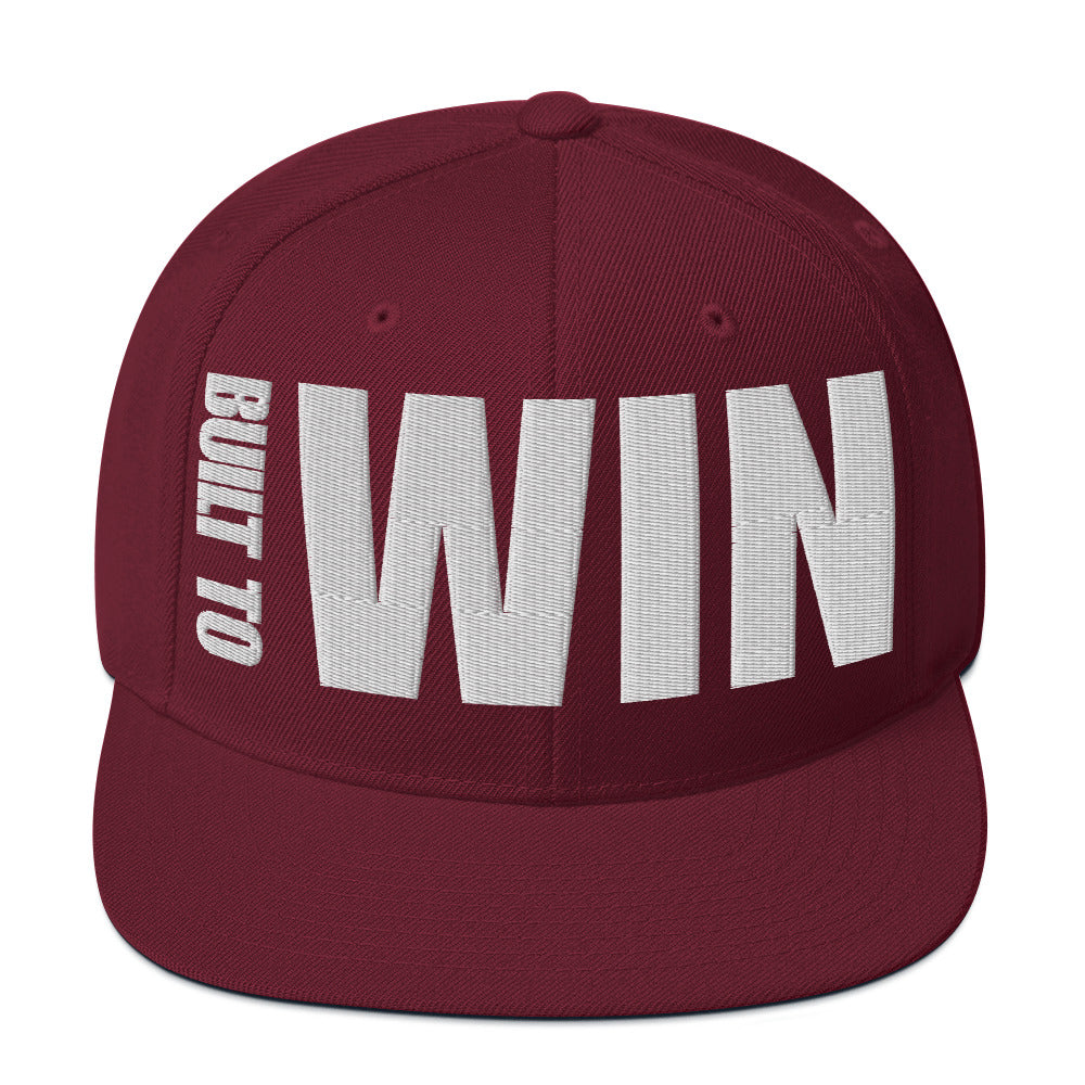 3D Puff Embroidered Built To Win Snapback Hat