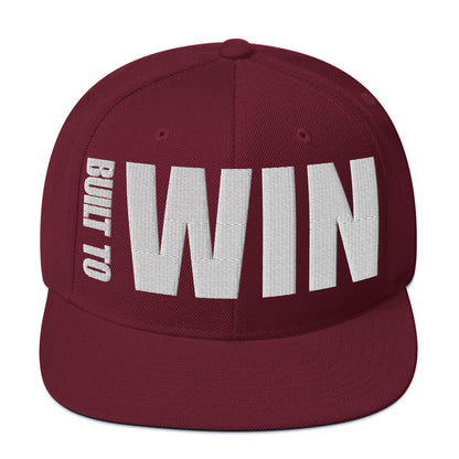 3D Puff Embroidered Built To Win Snapback Hat