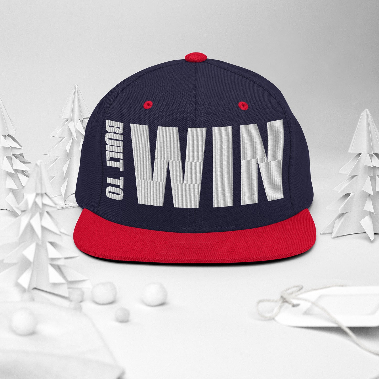 3D Puff Embroidered Built To Win Snapback Hat